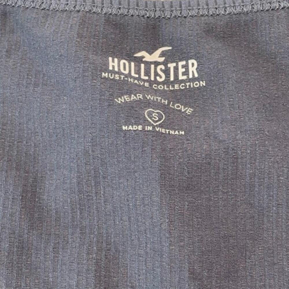Hollister top, ribbed crop top,Y2K aesthetic, coquette style, summer crop top, S - Picture 4 of 6